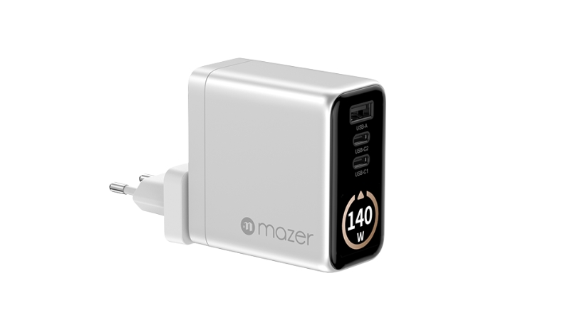 Bộ sạc kèm cáp Mazer PD140W Ai Prestige GaN-M-Ai-G140W-V7-SV-2