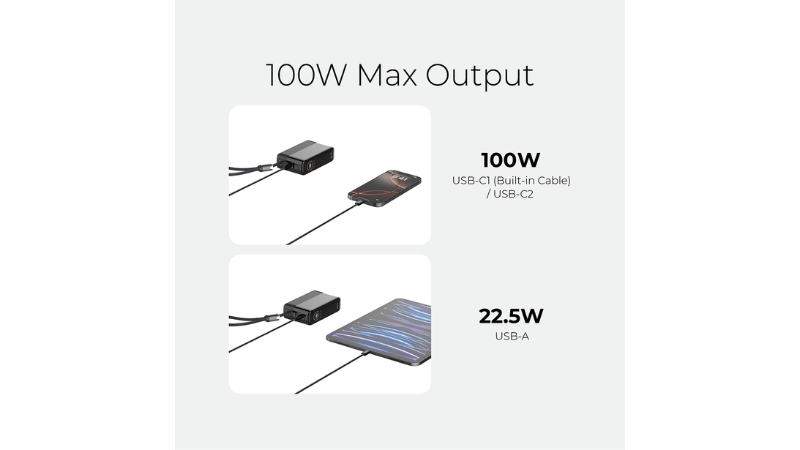 Pin sạc dự phòng Mazer 20.000 mAh 130W PowerCharge tích hợp cáp sạc-M-Ai-PC130L20-V7-BK-16
