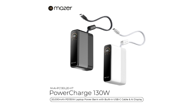 Pin sạc dự phòng Mazer 20.000 mAh 130W PowerCharge tích hợp cáp sạc-M-Ai-PC130L20-V7-BK-19