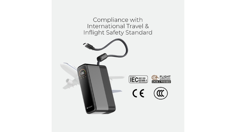 Pin sạc dự phòng Mazer 20.000 mAh 130W PowerCharge tích hợp cáp sạc-M-Ai-PC130L20-V7-BK-20