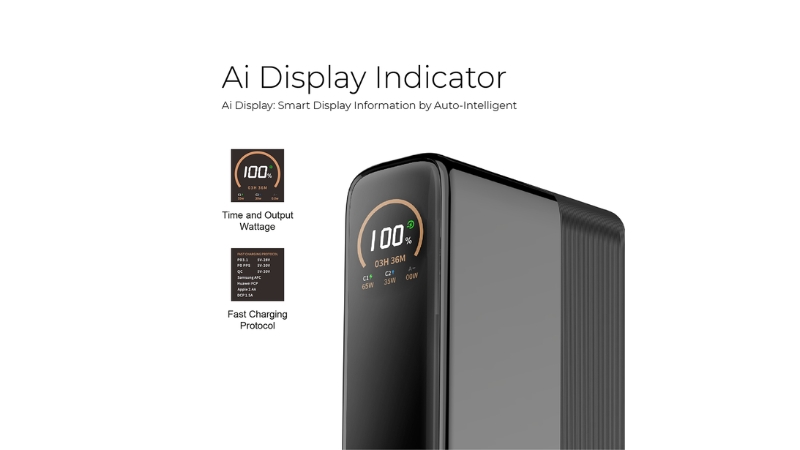 Pin sạc dự phòng Mazer 20.000 mAh 130W PowerCharge tích hợp cáp sạc-M-Ai-PC130L20-V7-BK-22