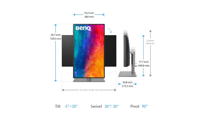 Màn hình BenQ PD2725U 27 inch (IPS UHD 60Hz 5ms Thunderbolt 3)-PD2725U-3