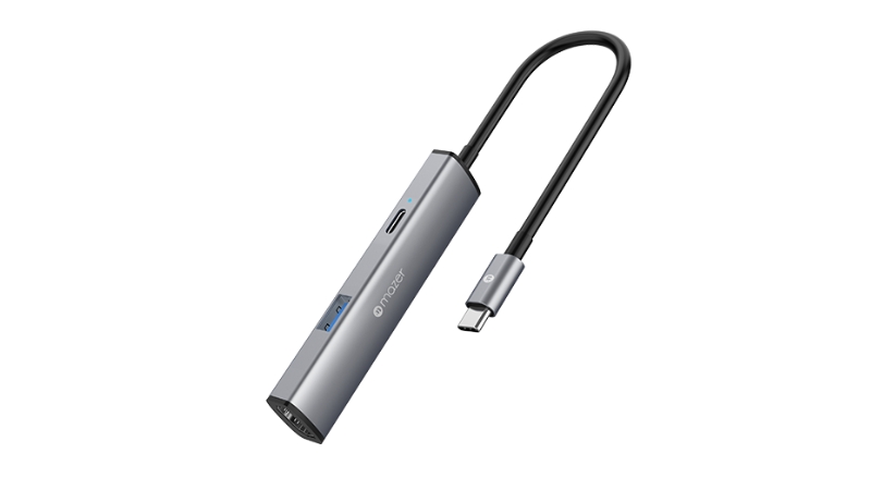 Hub chuyển đổi Type-C Mazer 3 in 1 4K 30Hz InfiniteHub-M-Hub50-GY-2