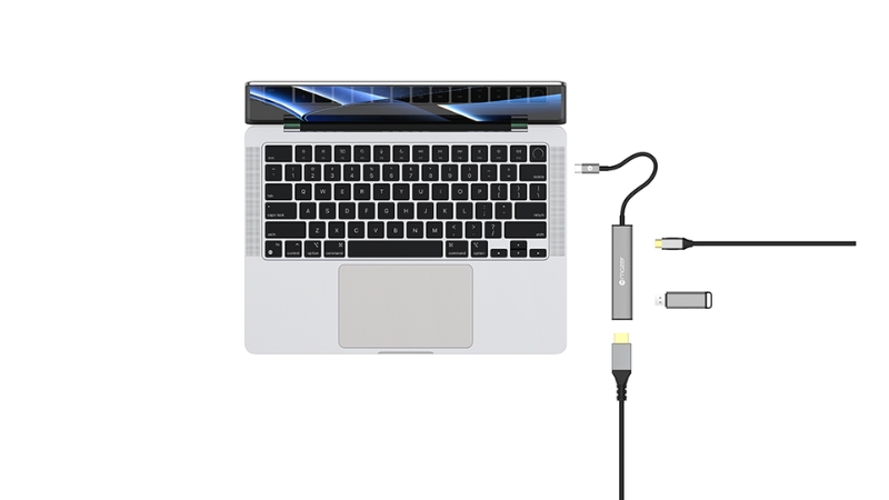 Hub chuyển đổi Type-C Mazer 3 in 1 4K 30Hz InfiniteHub-M-Hub50-GY-3