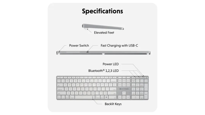 Bàn phím không dây Hyper Hyperspace HS2310US-HS2310US-8