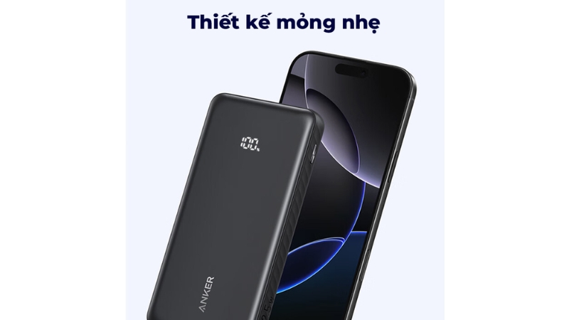 Pin sạc dự phòng Anker 20.000 mAh 22.5W tích hợp cáp Type-C A110E-A110EBSN-7