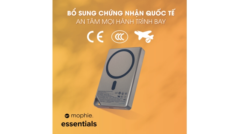 Pin sạc dự phòng Mophie Essentials Snap+ 10.000 mAh Metallic-401116530-10