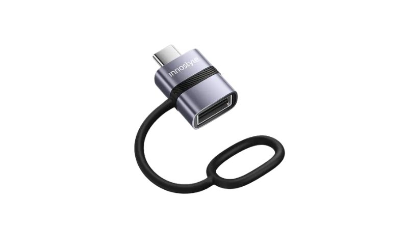 Cổng chuyển OTG Innostyle FlexiLInk USB-C to USB-A Female Silicone Tape ST-510GY-ST-510GY-2