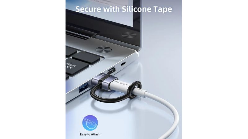 Cổng chuyển OTG Innostyle FlexiLInk USB-A to USB-C Female Silicone Tape ST-520GY-ST-520GY-3