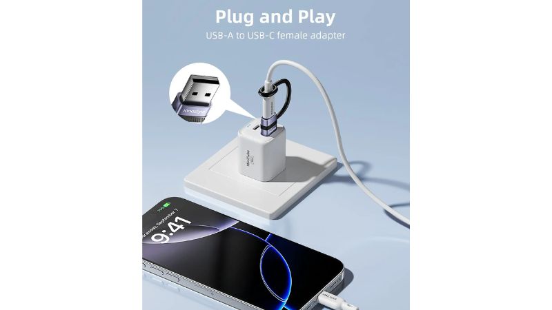 Cổng chuyển OTG Innostyle FlexiLInk USB-A to USB-C Female Silicone Tape ST-520GY-ST-520GY-7