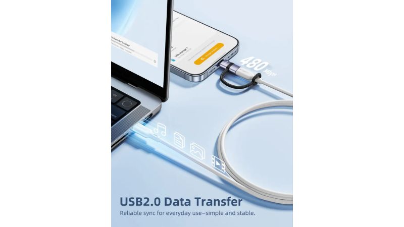 Cổng chuyển OTG Innostyle FlexiLInk USB-C to Lightning Female Silicone Tape ST-530GY-ST-530GY-6