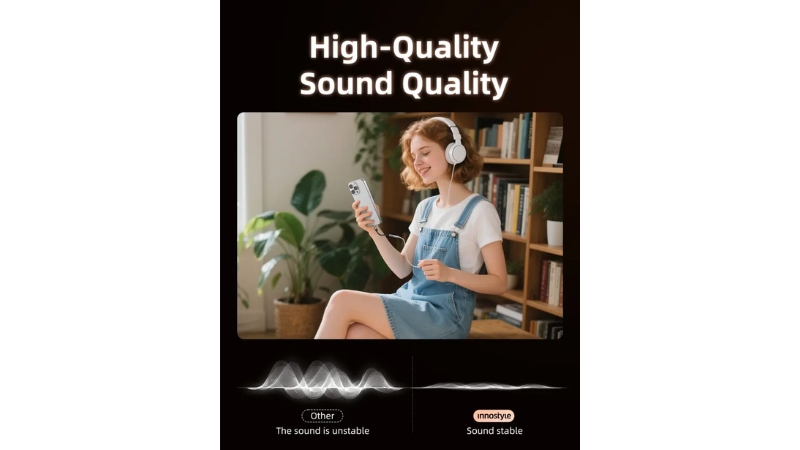 Cổng chuyển OTG Innostyle USB-C to 3.5mm Audio Femal DAC A130GY-A130GY-4