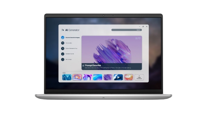 Laptop Dell 14 DC14255 DC4A5330W1 (Ryzen AI 5 330 16GB 512GB SSD 14 inch FHD+ Win 11 Office Microsoft 365 Basic 1Y Silver 2Y)-DC4A5330W1-Silver-3