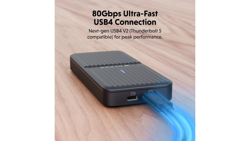 Box ổ cứng SSD HyperDrive Next USB-4 Ver2 80Gbps M.2 PCIe Enclosure-HD2500GL-2