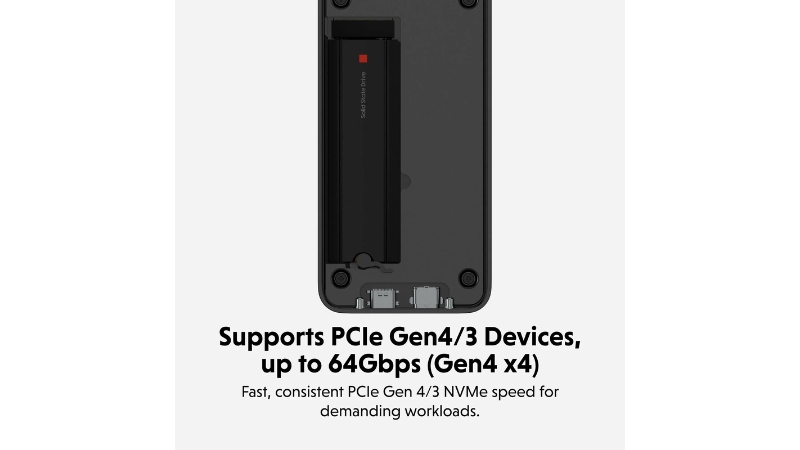 Box ổ cứng SSD HyperDrive Next USB-4 Ver2 80Gbps M.2 PCIe Enclosure-HD2500GL-7