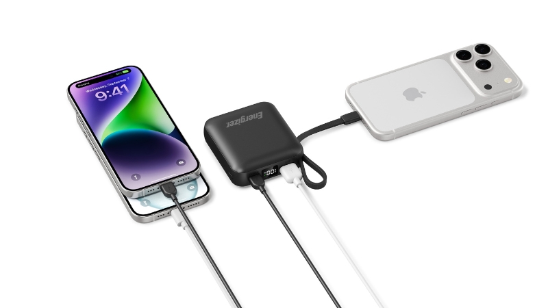 Pin sạc dự phòng Energizer 10.000 mAh 22.5W tích hợp cáp Type-C to Type-C-UE10095PQBK-6