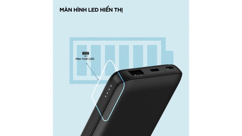 Pin sạc dự phòng Energizer 10.000 mAh 22.5W tích hợp 2 cáp Type-C to Type-C-UE10079PQBK-15