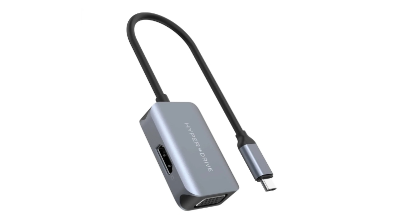 Cổng chuyển HyperDrive HDMI VGA 4K60HZ 2 in 1 USB-C HD-C2HV-GR-HD-C2HV-GR-2