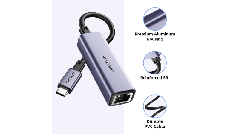 Đầu chuyển OTG Innostyle NexaLink USB-C to LAN RJ45 CR451K-CR451K-8