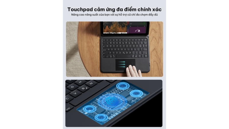 Ốp lưng kèm bàn phím iPad Pro 13 (M5 M4) Rebound Magnetic 360-4894240200469-2