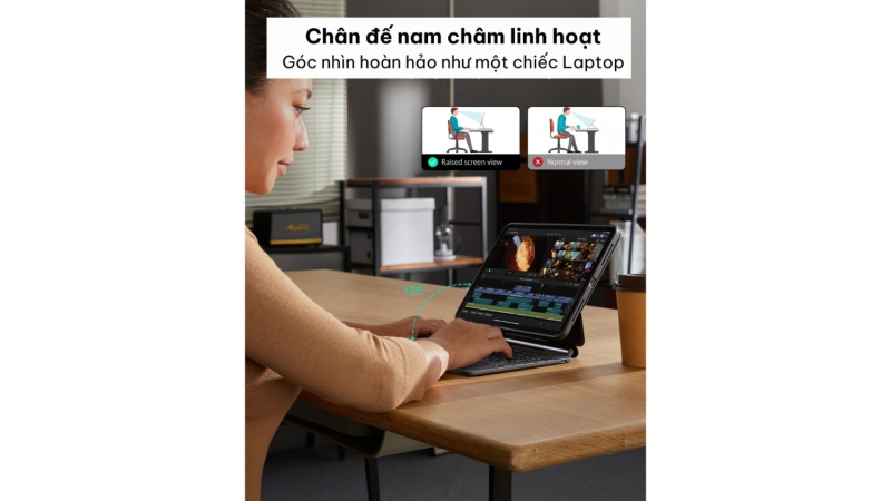 Ốp lưng kèm bàn phím iPad Pro 13 (M5 M4) Rebound Magnetic 360-4894240200469-4