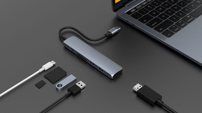 Hub chuyển đổi HyperDrive 6 in 1 Type-C HD22E-HD22E-GRAY-3
