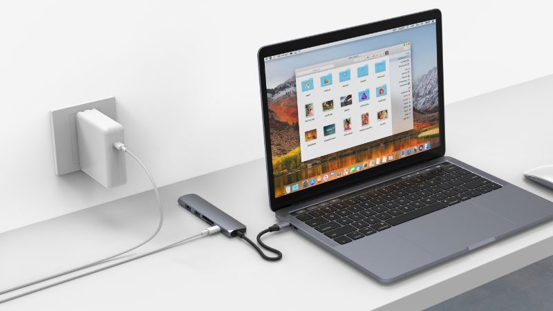 Hub chuyển đổi HyperDrive 6 in 1 Type-C HD22E-HD22E-GRAY-6