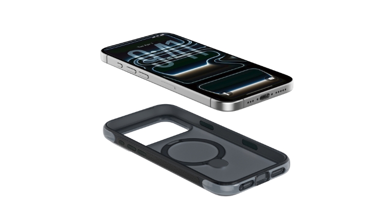 Ốp lưng MagSafe iPhone 18 Pro Max 17 Pro Max Mipow IronBull AirEX Stand trong suốt-MAS18B-BK-4