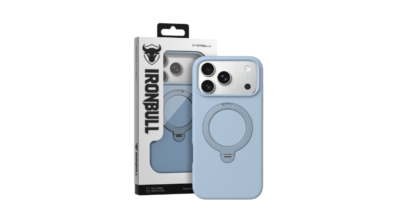 Ốp lưng MagSafe iPhone 18 Pro Max 17 Pro Max Mipow IronBull SiliconEX Stand-MSD18B-RD-15