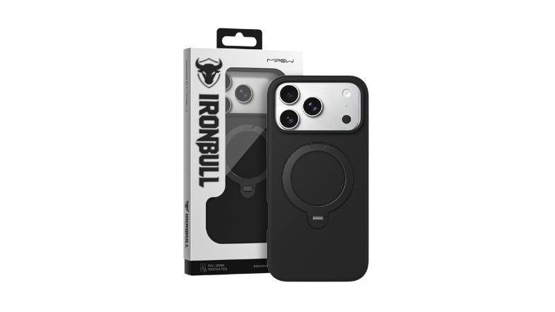 Ốp lưng MagSafe iPhone 18 Pro Max 17 Pro Max Mipow IronBull SiliconEX Stand-MSD18B-RD-2