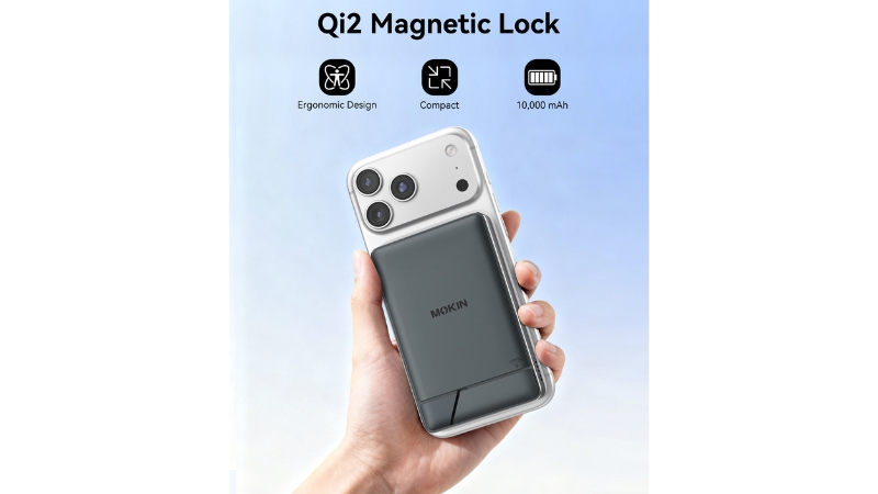 Pin sạc dự phòng Magsafe Mokin 10.000 mAh 35W Qi2-MOPB0608-4