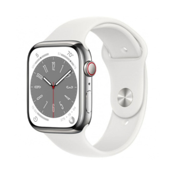 APPLE-WATCH-S8-LTE-41MM-STAINLESS-STEEL - Apple Watch S8 LTE 41mm viền thép dây cao su - Chính hãng VN A