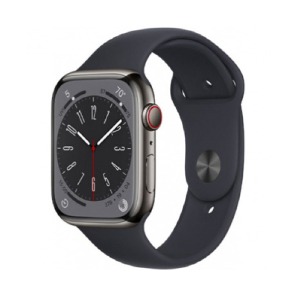 APPLE-WATCH-S8-LTE-45MM-STAINLESS-STEEL - Apple Watch S8 LTE 45mm viền thép dây cao su - Chính hãng VN A