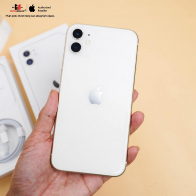 IPHONE1164GBLIKENEW - [KÈO THƠM] iPhone 11 64GB White Fullbox - Likenew - Chính hãng VN/A (Active nhầm dung lượng - Cáp chưa bung)