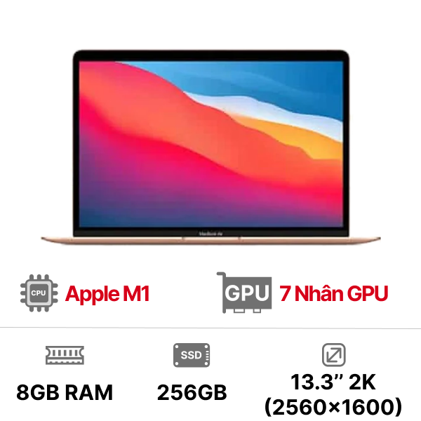 MacBook Air M1 13 inch 7GPU 8CPU 8GB 256GB - Chính Hãng VN