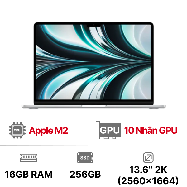 MacBook Air M2 13 inch 10GPU 8CPU 16GB 256GB - Chính Hãng VN