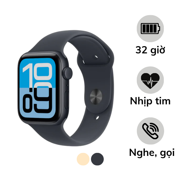 Apple Watch SE 3 2025 GPS 40mm Viền Nhôm Dây Cao Su