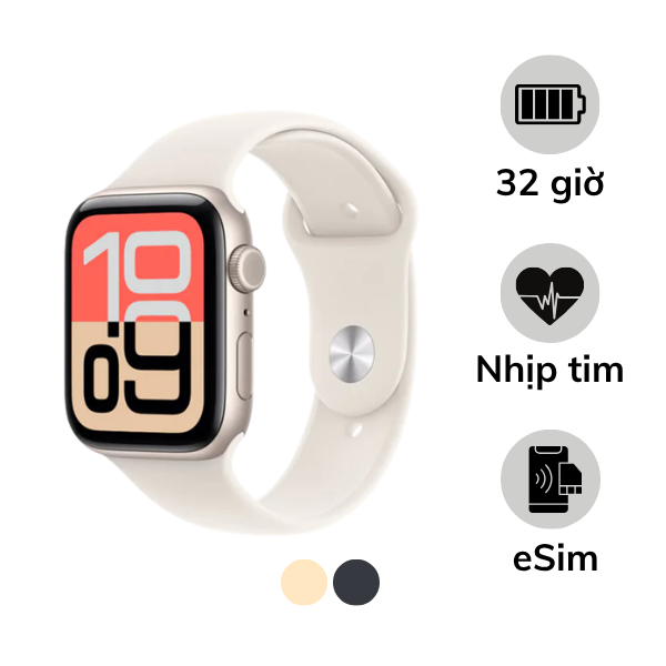 Apple Watch SE 3 2025 LTE 40mm Viền Nhôm Dây Cao Su