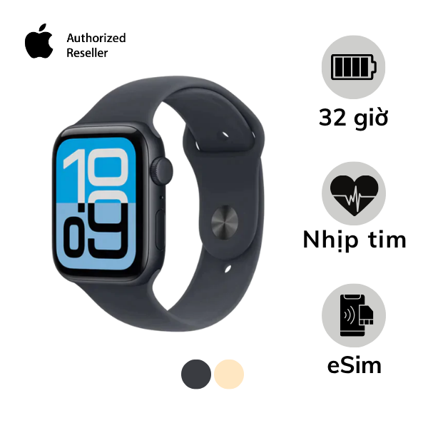 Apple Watch SE 3 2025 LTE 44mm Viền Nhôm Dây Cao Su