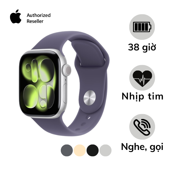 Apple Watch Series 11 42mm GPS Viền Nhôm Dây Cao Su