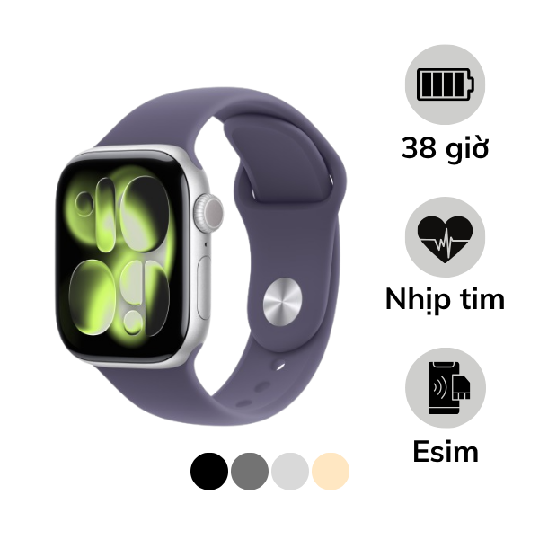 Apple Watch Series 11 42mm LTE Viền Nhôm Dây Cao Su