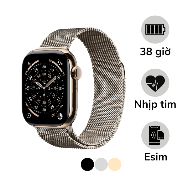Apple Watch Series 11 42mm LTE Viền Titan Dây Thép - Size M L