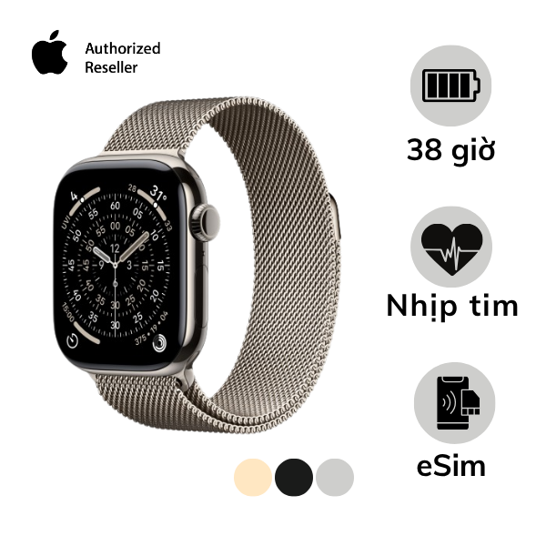 Apple Watch Series 11 42mm LTE Viền Titan Dây Thép - Size M L