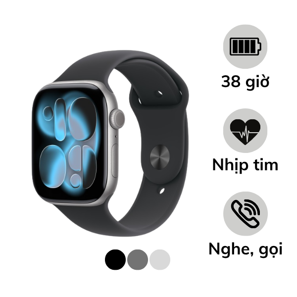 Apple Watch Series 11 46mm GPS Viền Nhôm Dây Cao Su