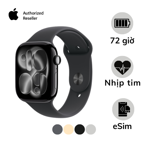 Apple Watch Series 11 46mm LTE Viền Nhôm Dây Cao Su - Size M L
