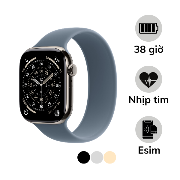 Apple Watch Series 11 46mm LTE Viền Titan Dây Cao Su