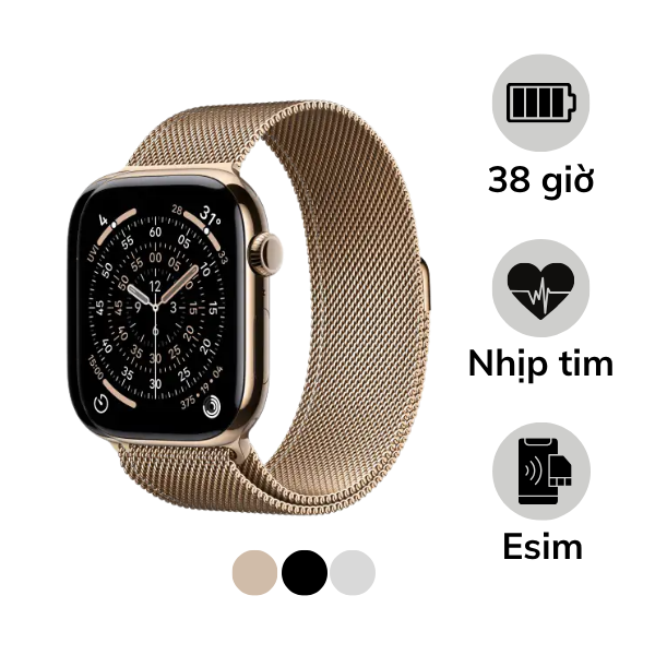 Apple Watch Series 11 46mm LTE Viền Titan Dây Thép - Size M L