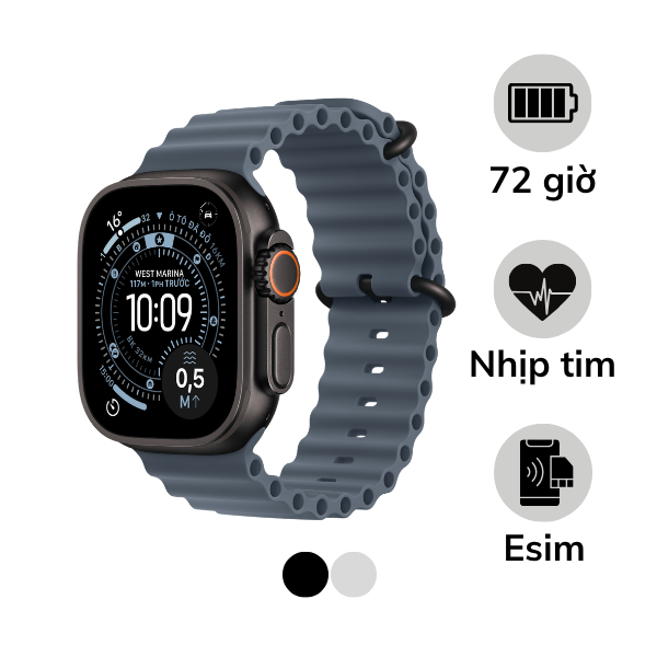 Apple Watch Ultra 3 (2025) 49mm 5G Viền Titan Dây Cao Su