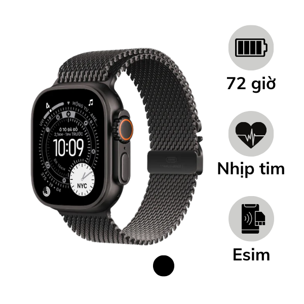 Apple Watch Ultra 3 (2025) 49mm 5G Viền Titan Dây Thép