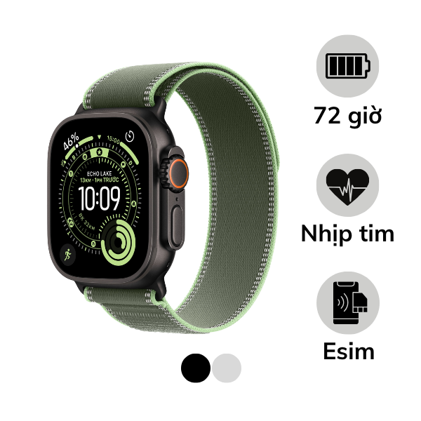 Apple Watch Ultra 3 (2025) 49mm 5G Viền Titan Dây Trail (Size M L)